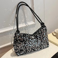 Bolso Moda Tendencia con Lentejuelas para Mujer – Negro/Plateado, Compacto y Elegante para Fiestas y Salidas