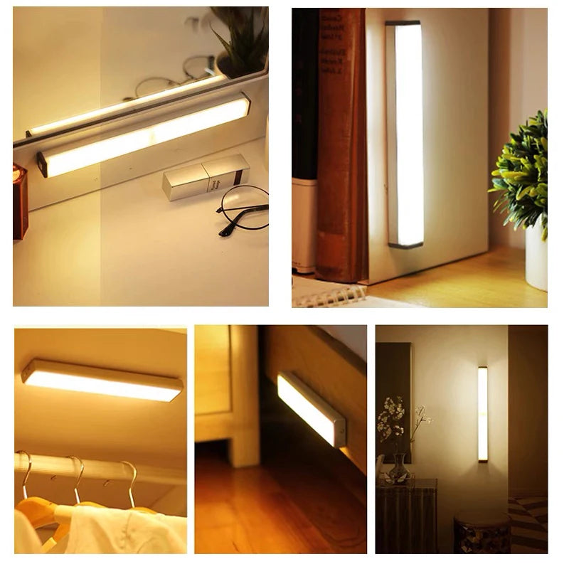Luz LED con Sensor de Movimiento – Recargable USB-C | Closet, Escaleras y Cocina